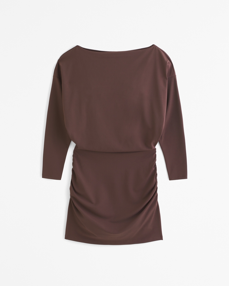 Draped Knit Mini Dress