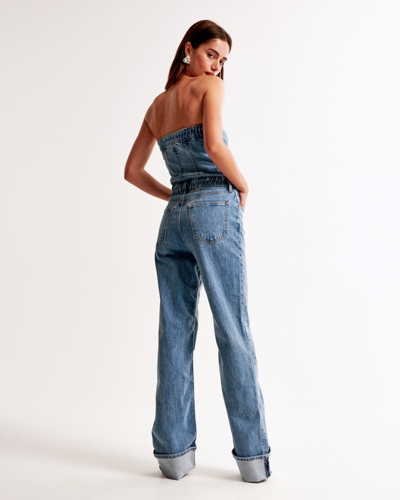 Strapless Denim Jumpsuit