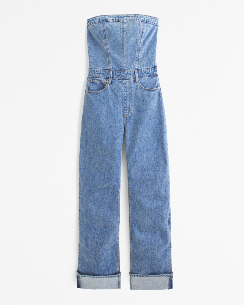 Strapless Denim Jumpsuit