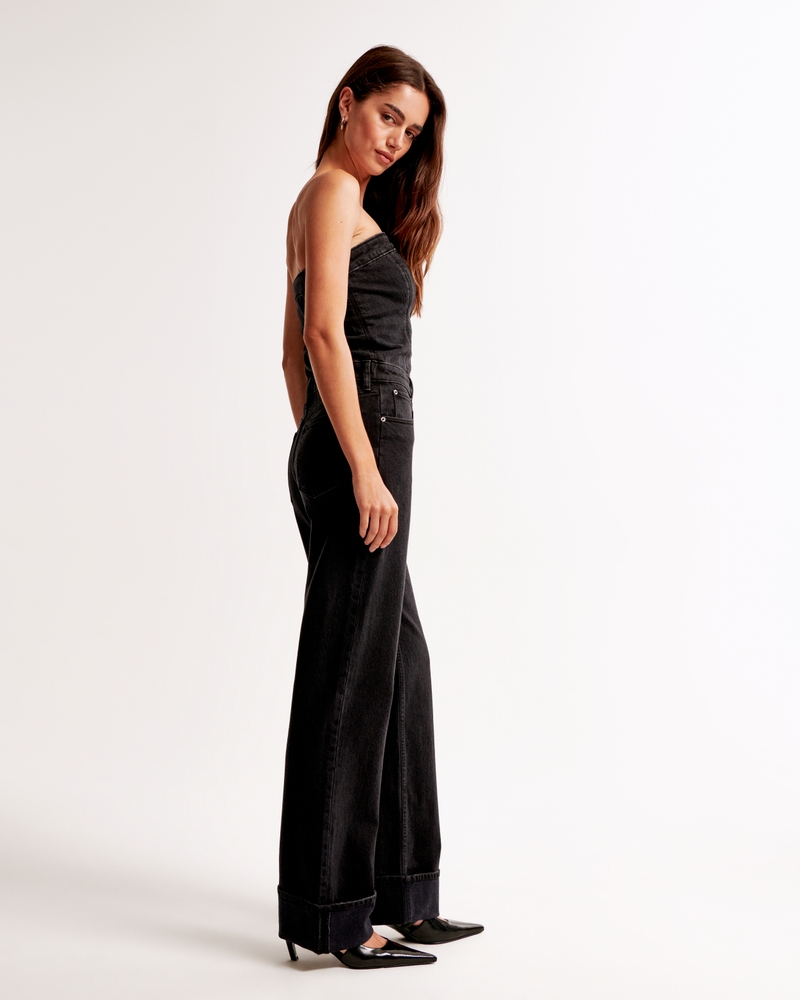 Strapless Denim Jumpsuit