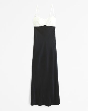 The A&F Julia Slip Contrast Bodice Maxi Dress