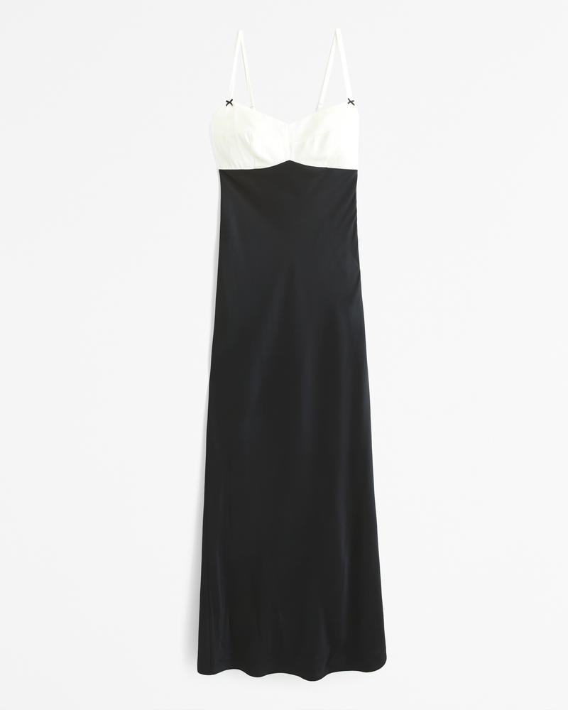 Women's The A&F Julia Slip Contrast Bodice Maxi Dress