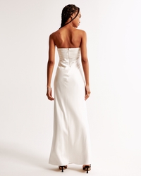 abercrombie linen strapless dress champagneandchanel on LTK