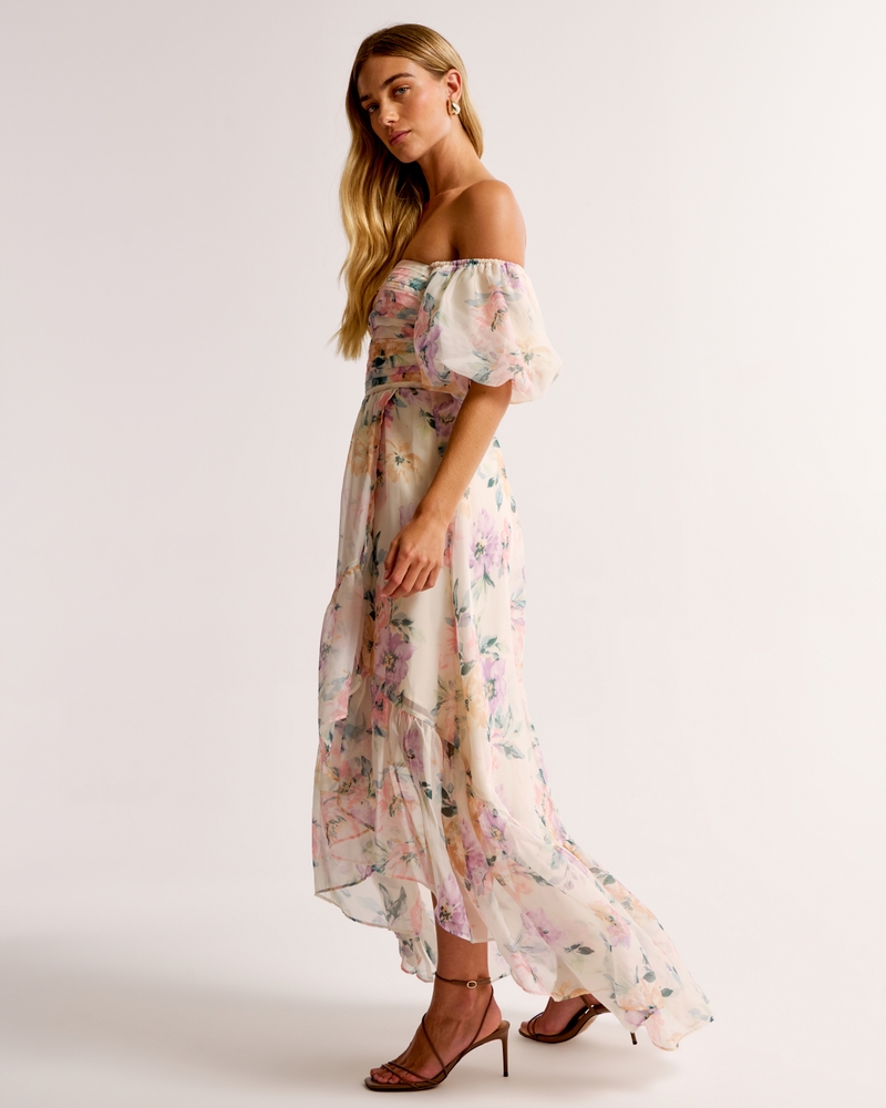 Emerson Off-The-Shoulder Drama Maxi Dress