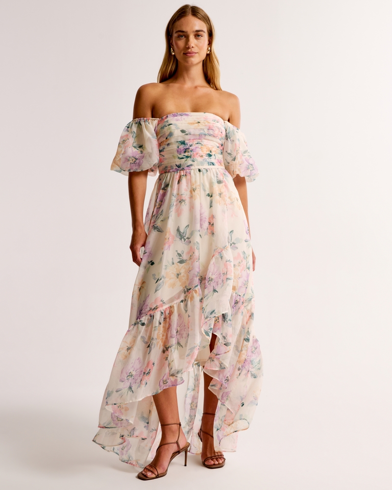 Emerson Off-The-Shoulder Drama Maxi Dress