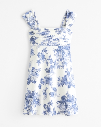 Classic Elegance Cap-Sleeve Mini Dress