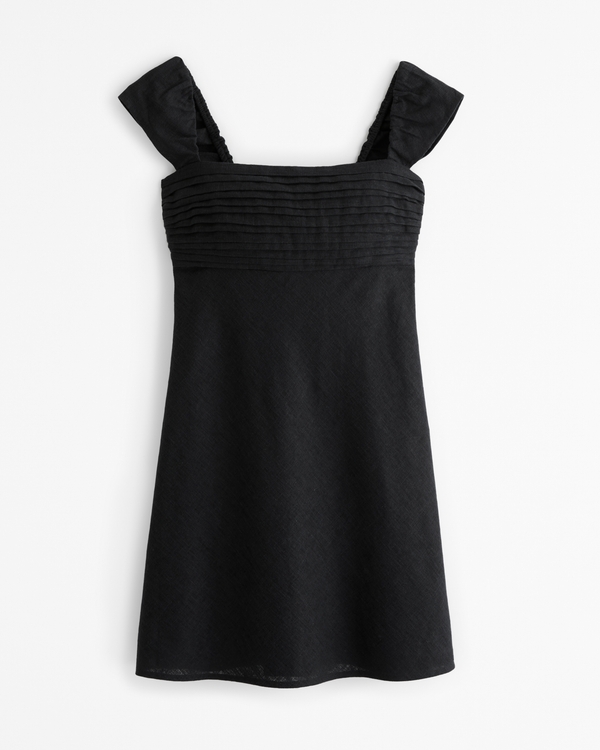 The A&F Emerson Cap Sleeve Mini Dress, Black