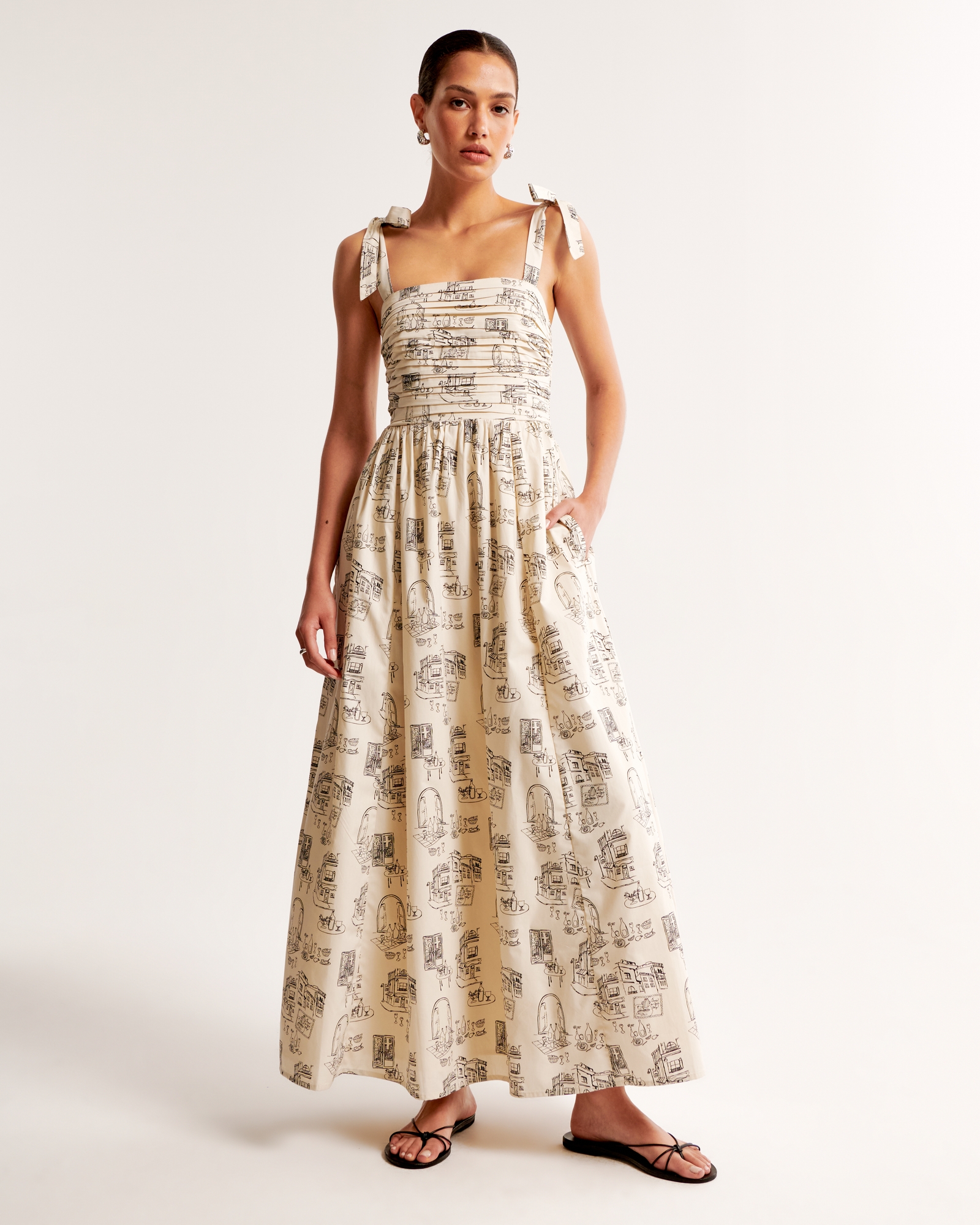 The A&F Emerson Tie-Strap Maxi Dress