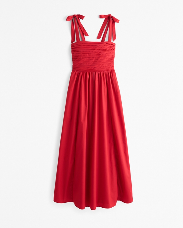 The A&F Emerson Tie-Strap Maxi Dress, Red