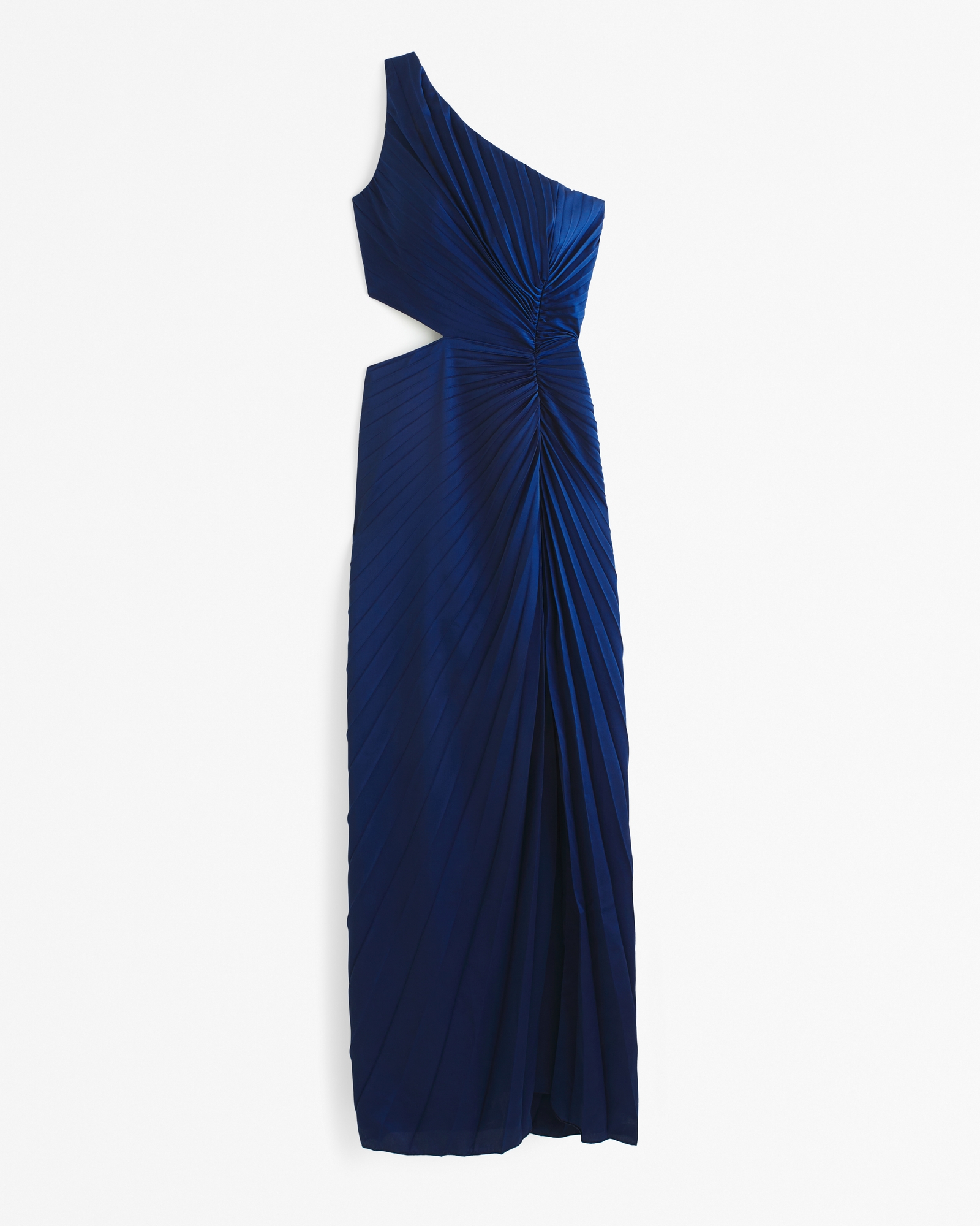 The A&F Giselle Pleated One-Shoulder Cutout Maxi Dress