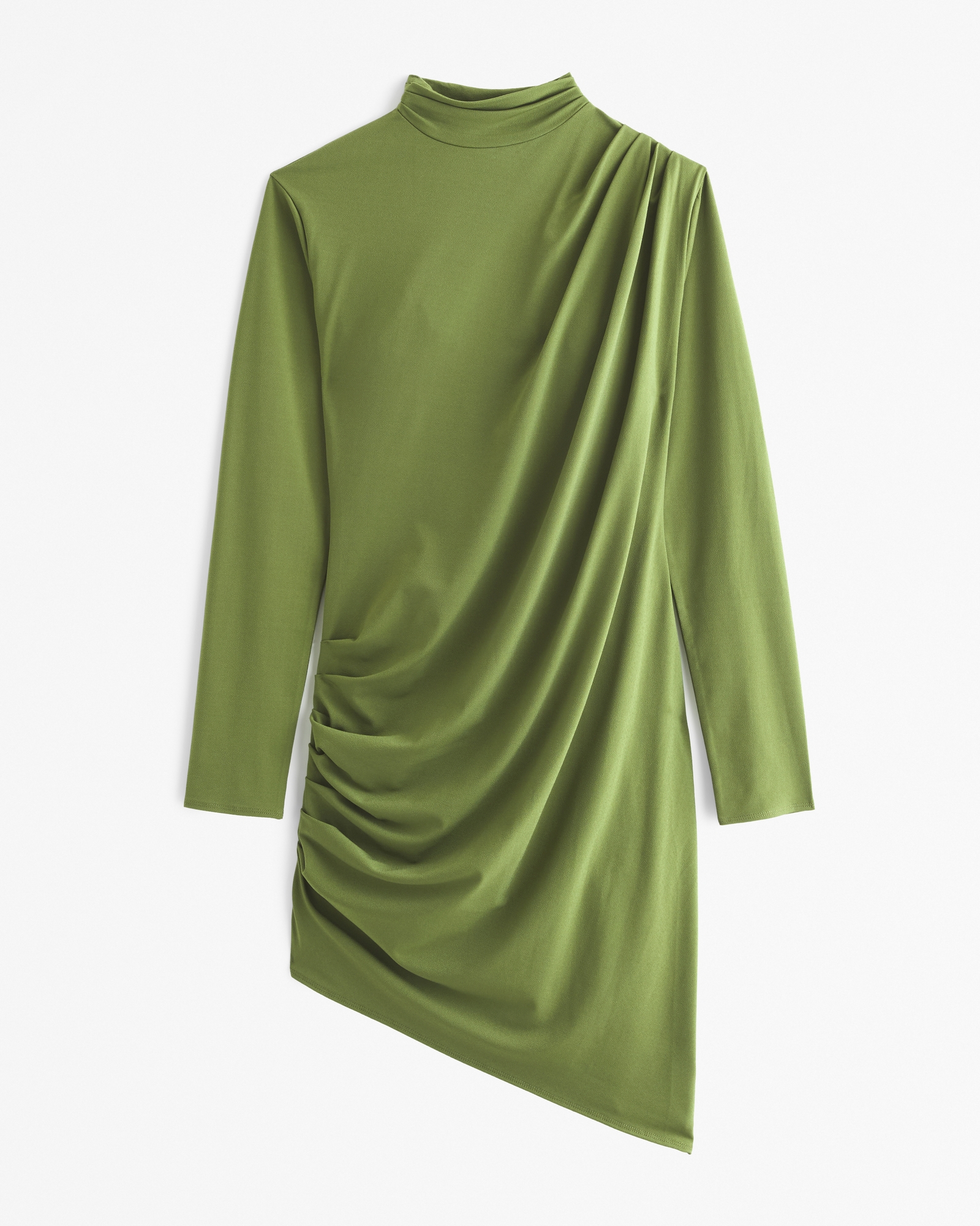 Vol. 28 Long-Sleeve Draped Mini Dress