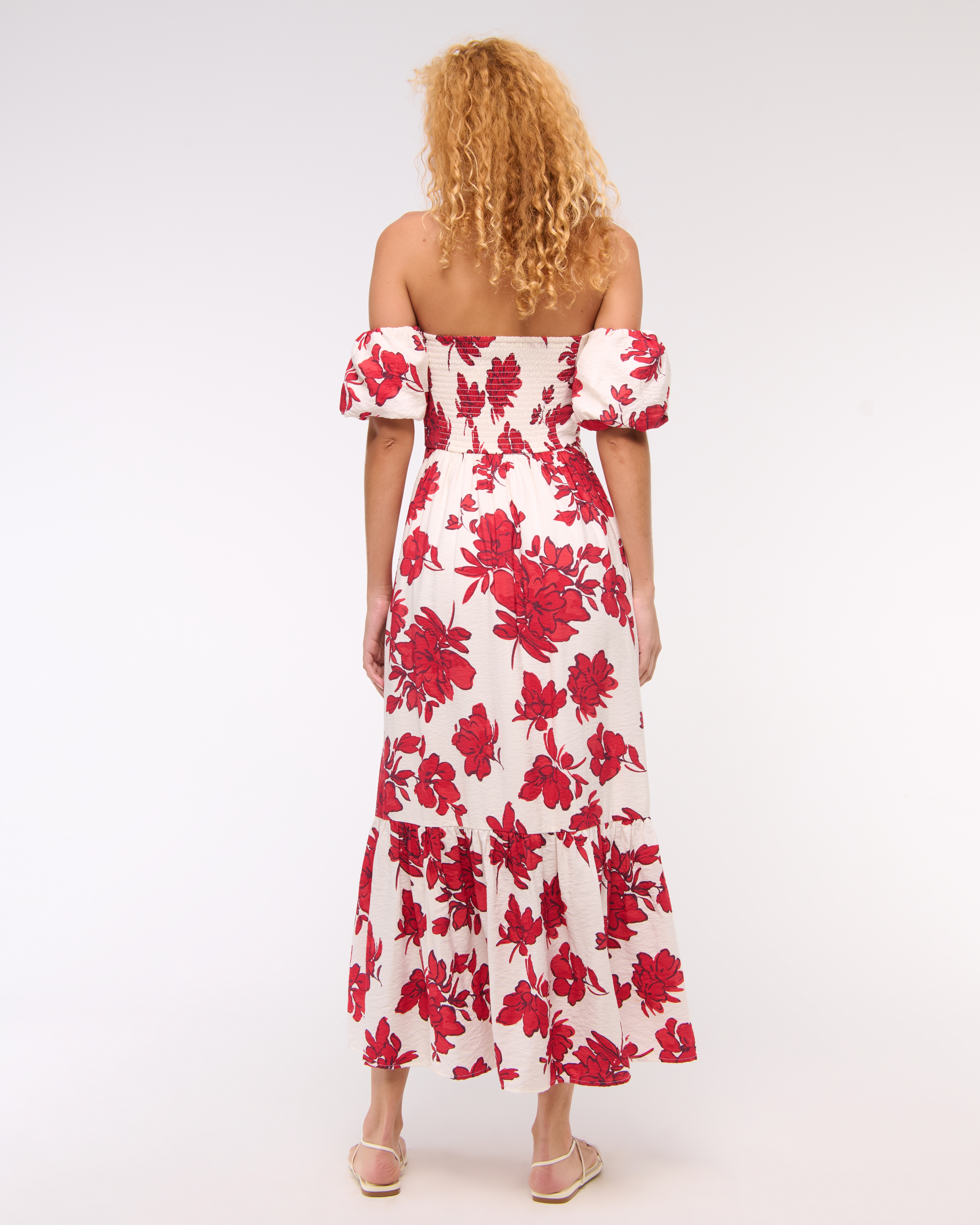 Abercrombie & Fitch The A&f Emerson Off-the-shoulder Maxi Dress In White