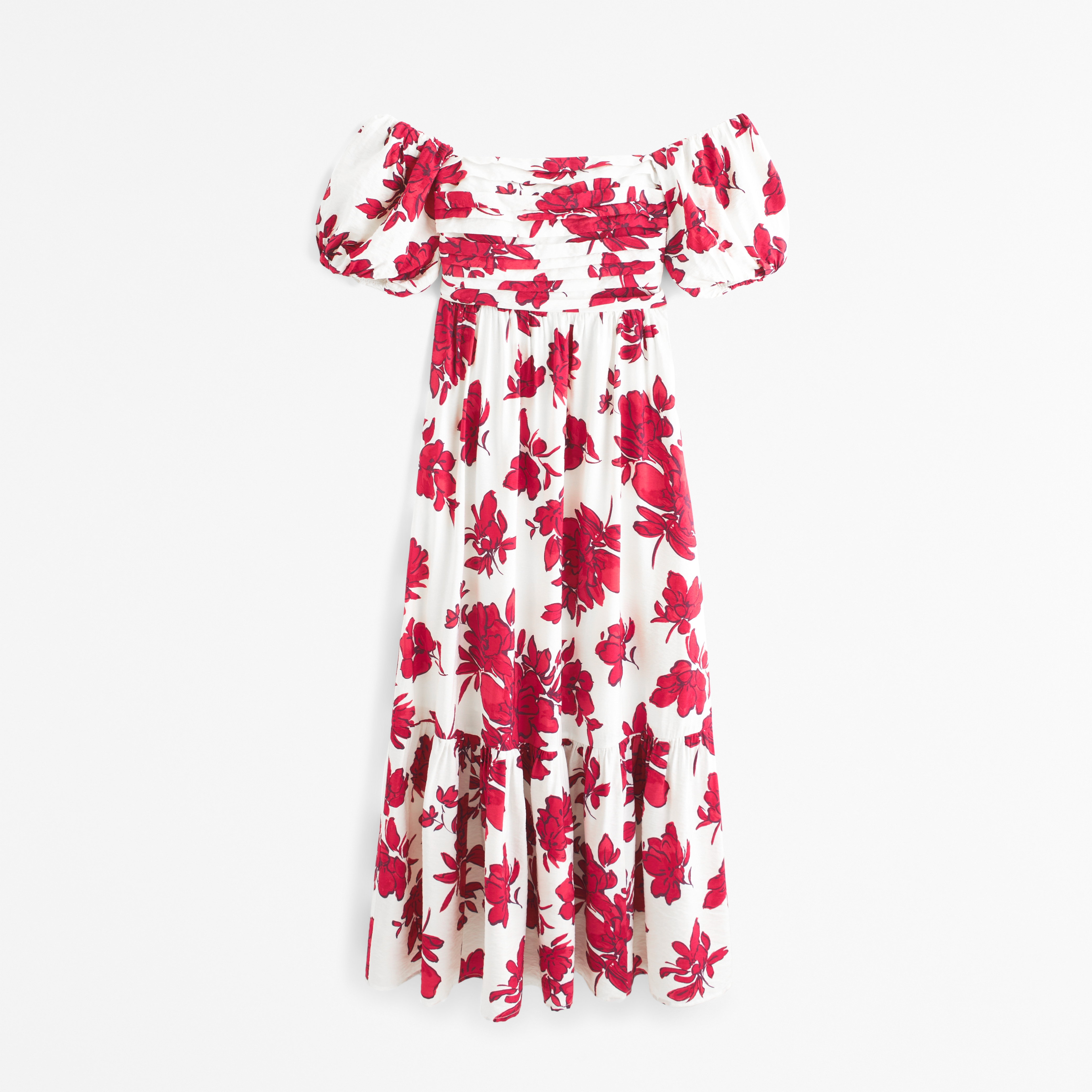 white off the shoulder maxi dress