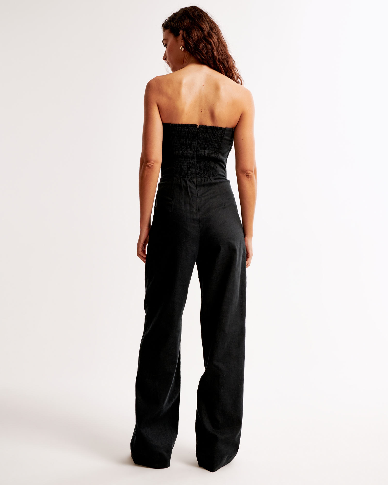 Emerson Linen-Blend Strapless Jumpsuit