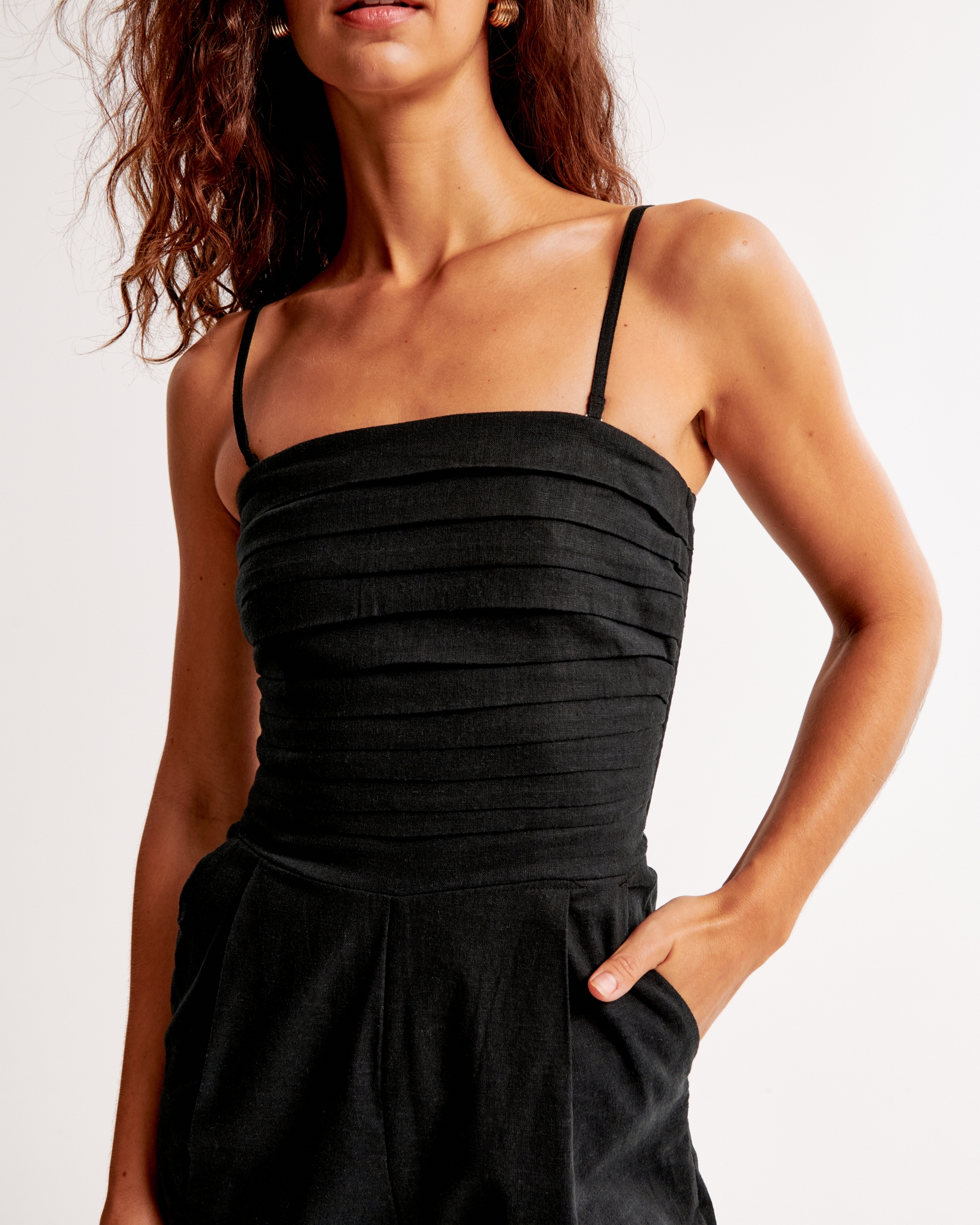 Emerson Linen-Blend Strapless Jumpsuit