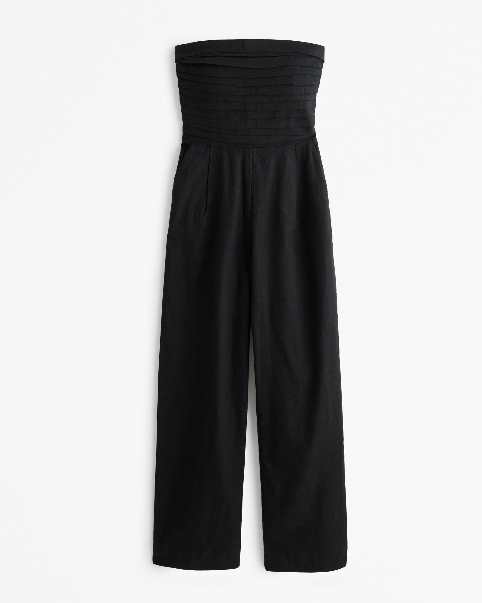 Emerson Linen-Blend Strapless Jumpsuit