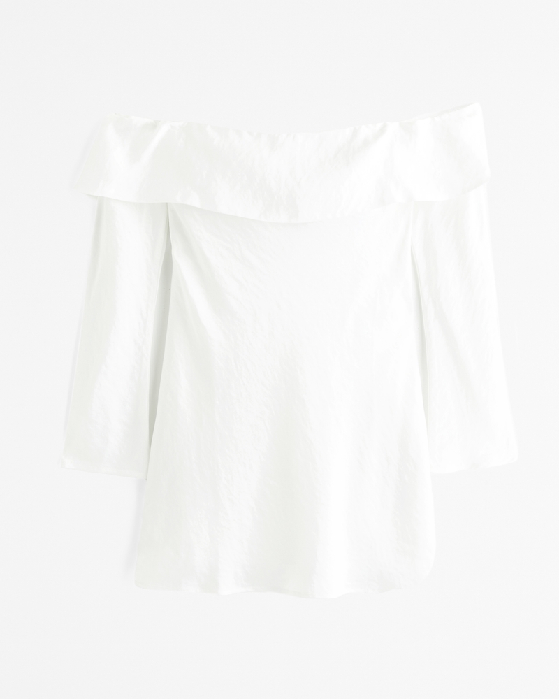 Off-The-Shoulder Long-Sleeve Mini Dress