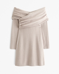 Off-The-Shoulder Mini Sweater Dress