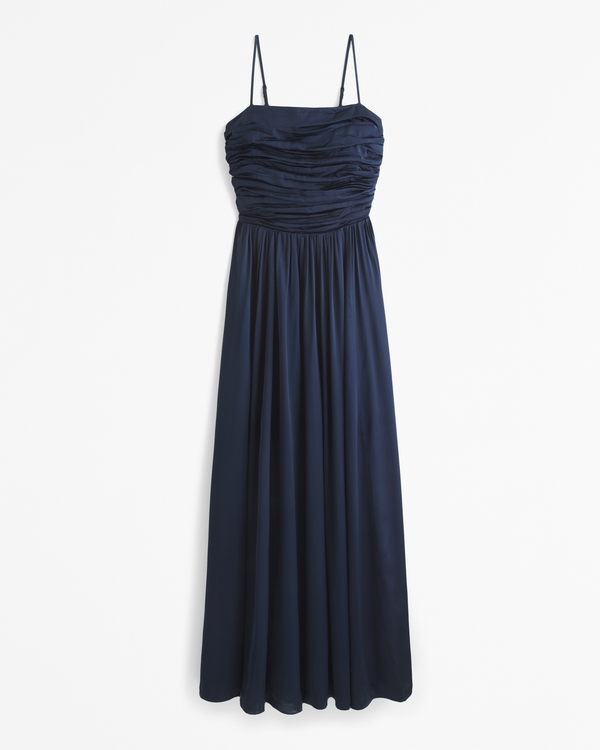 The A&F Emerson Lace-Up Back Maxi Dress, Navy