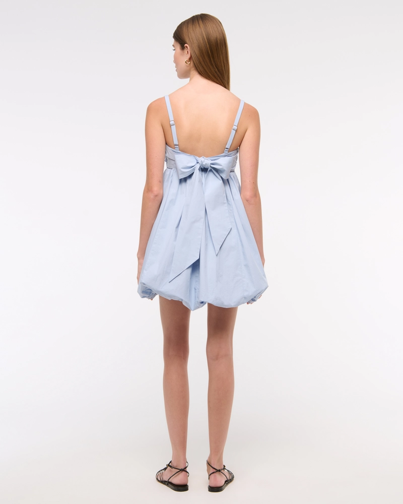 Babydoll Bubble Hem Mini Dress