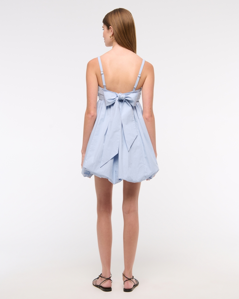 Babydoll Bubble Hem Mini Dress
