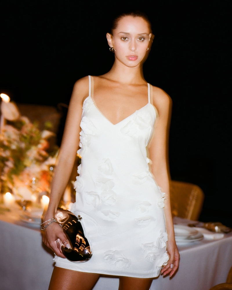 Women's Applique Floral Mini Dress Women's Dresses Jumpsuits