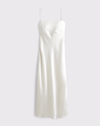 Faux Pearl Strap Maxi Dress