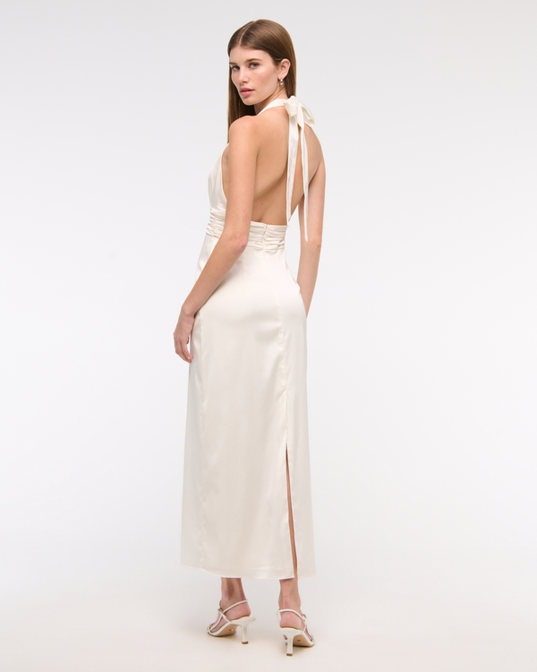 Rosette Halter Midi Dress