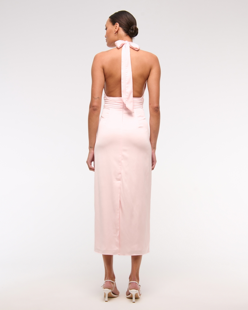 Rosette Halter Midi Dress