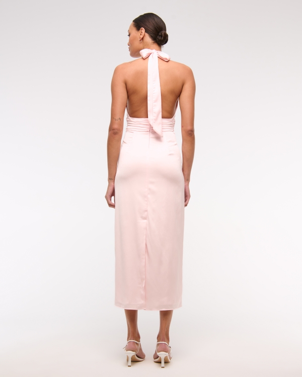 Rosette Halter Midi Dress