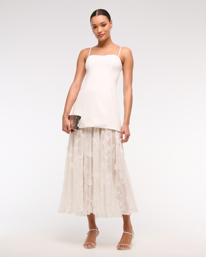 Embroidered Sheer Maxi Dress