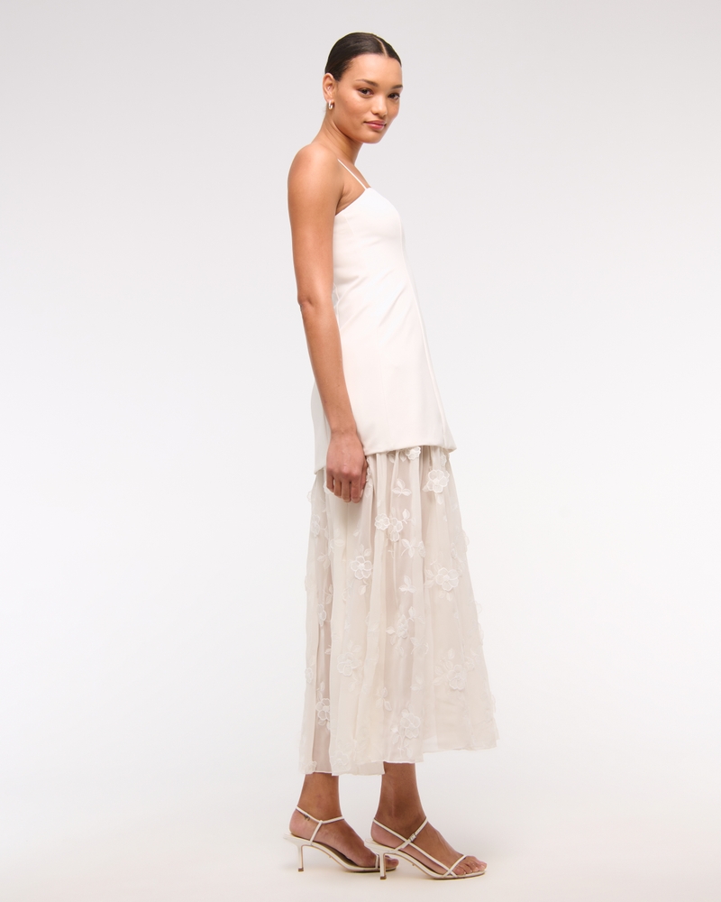 Embroidered Sheer Maxi Dress