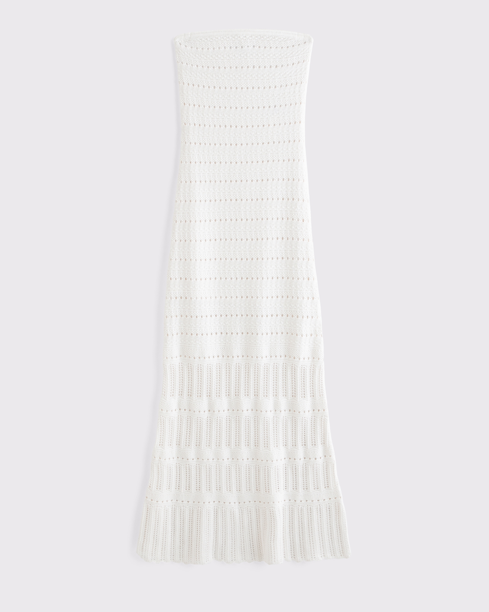 Strapless Crochet-Style Maxi Dress