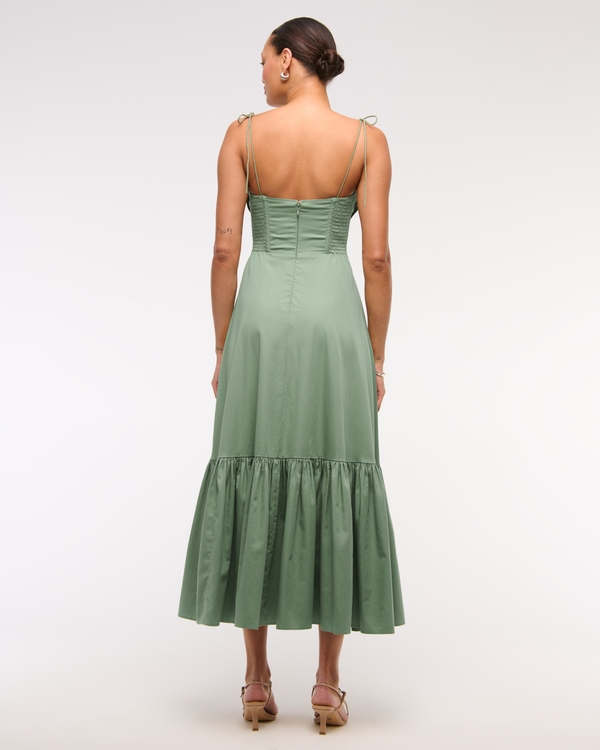 Tie-Strap Tiered Maxi Dress