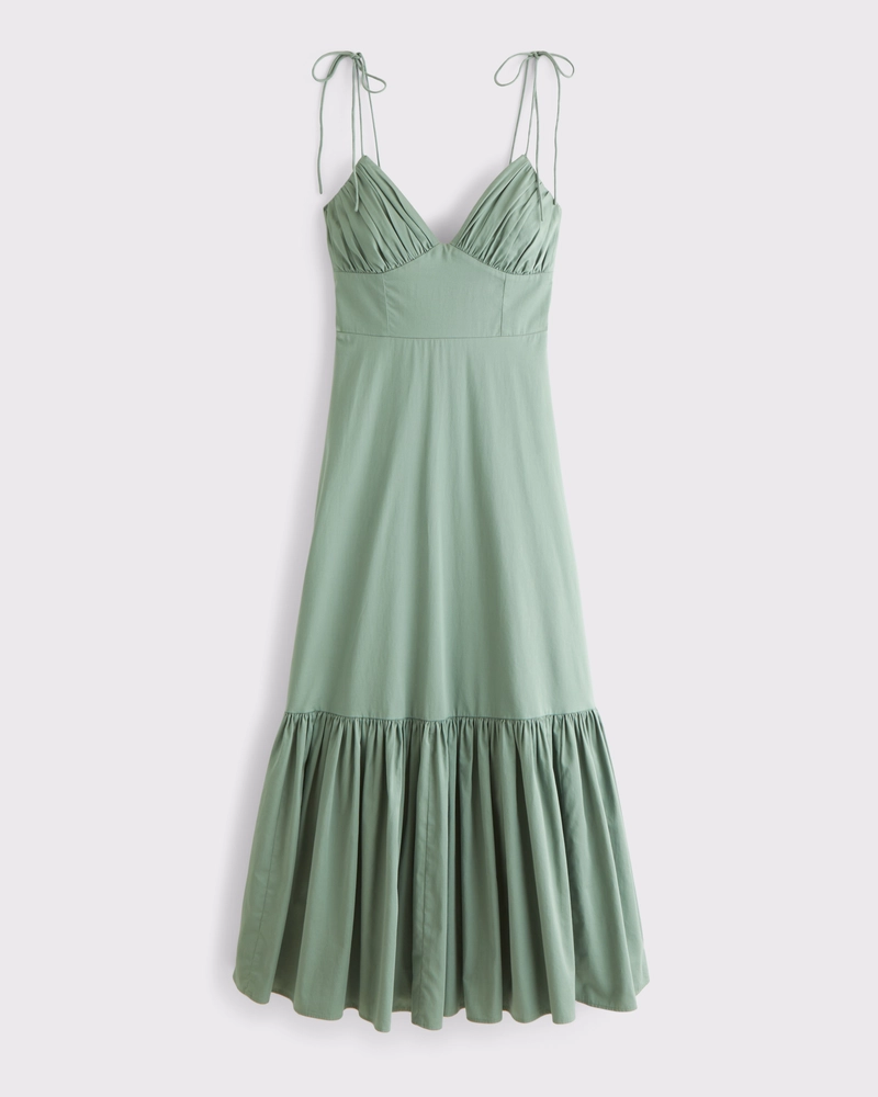 Tie-Strap Tiered Maxi Dress