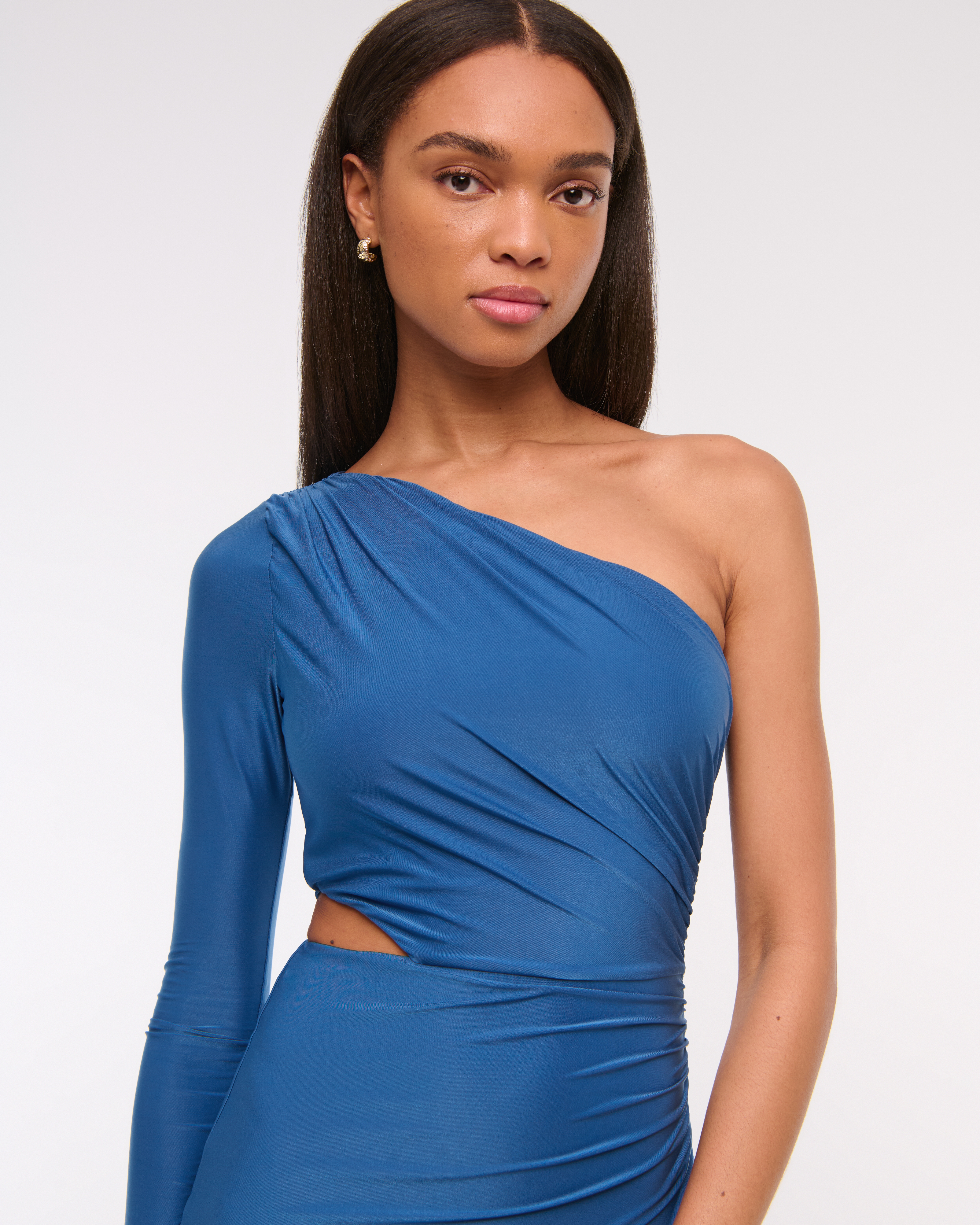 One Shoulder Draped Dresses