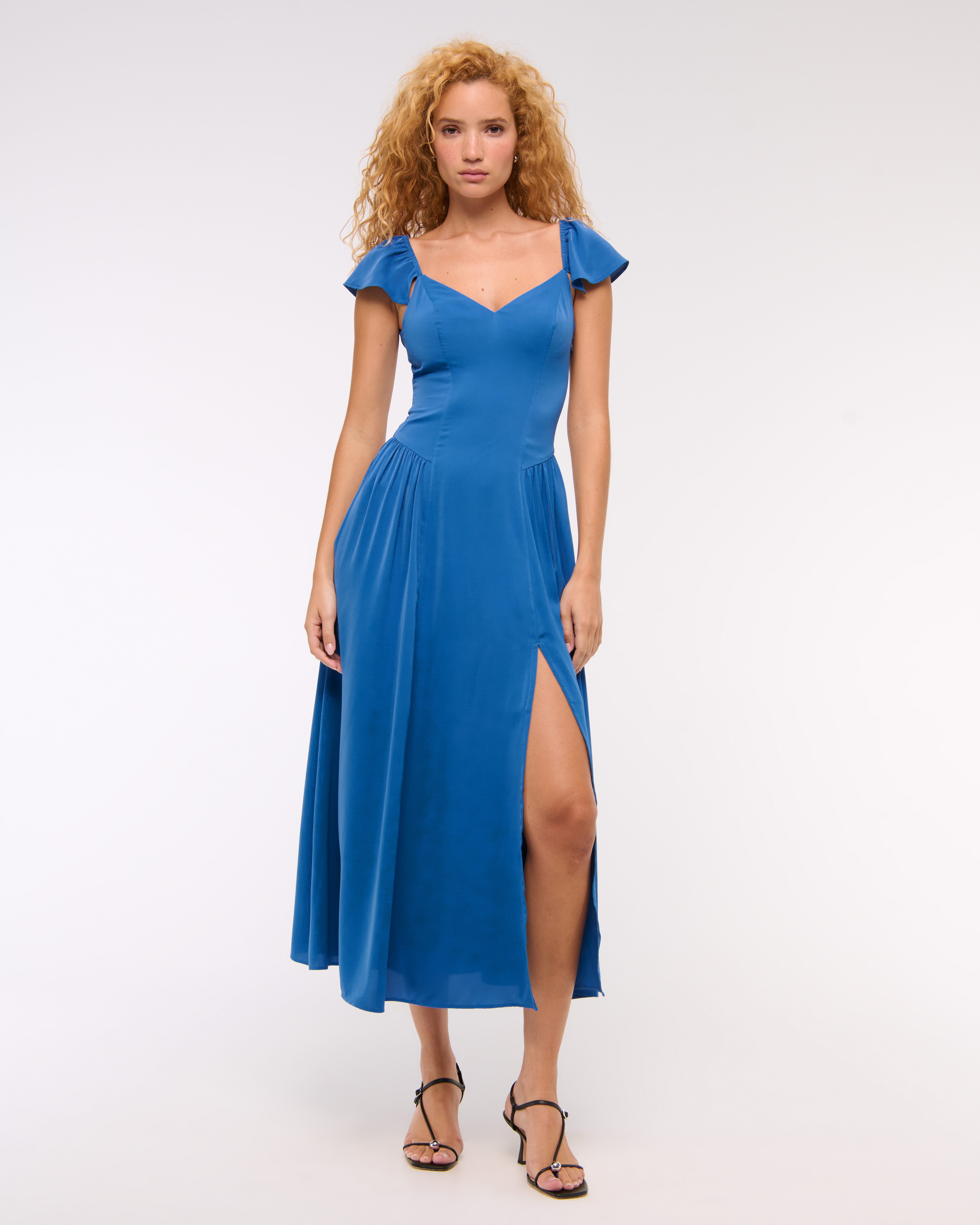 Женские платья Abercrombie & Fitch Flutter Sleeve Midi Dress — фото 2