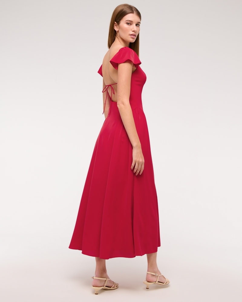 Flutter Sleeve Midi Dress