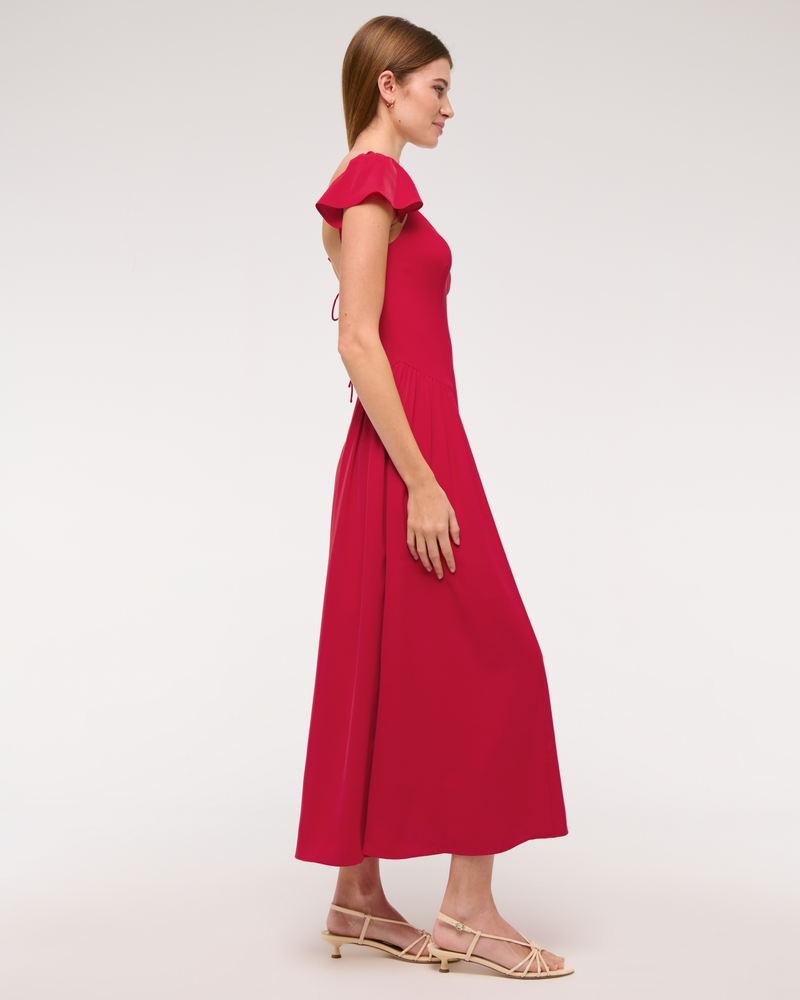 Flutter Sleeve Midi Dress