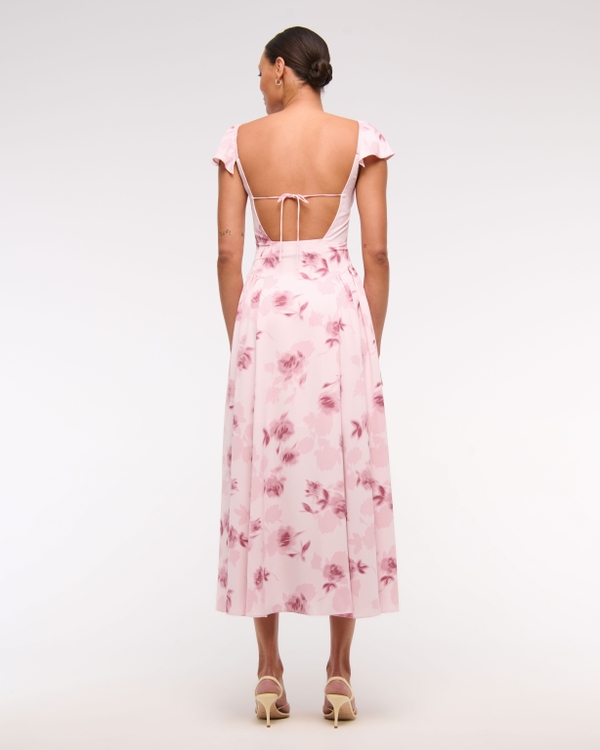 Flutter Sleeve Midi Dress