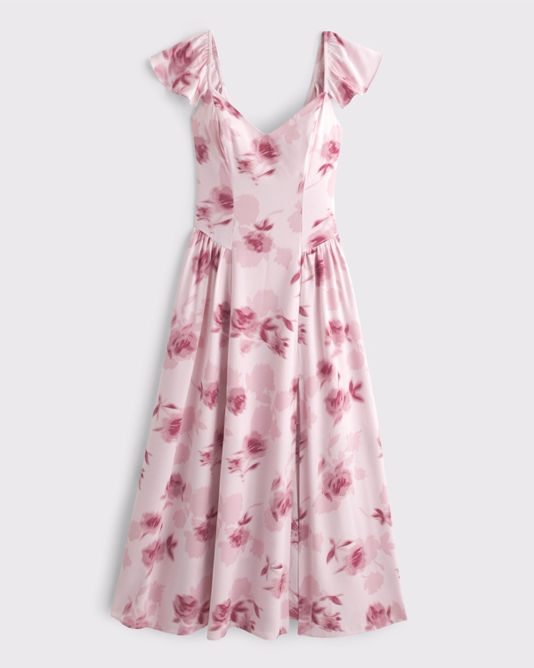 Flutter Sleeve Midi Dress