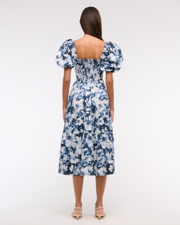 The A&F Emerson Poplin Puff Sleeve Midi Dress