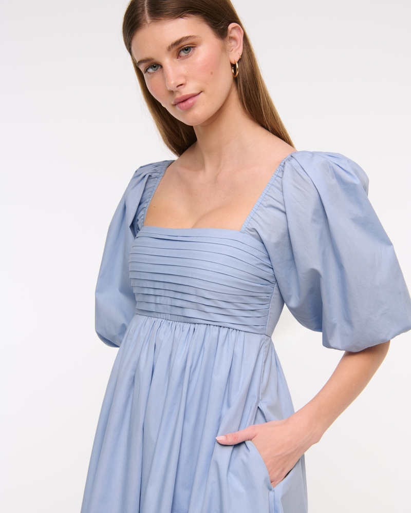 The A&F Emerson Poplin Puff Sleeve Mini Dress