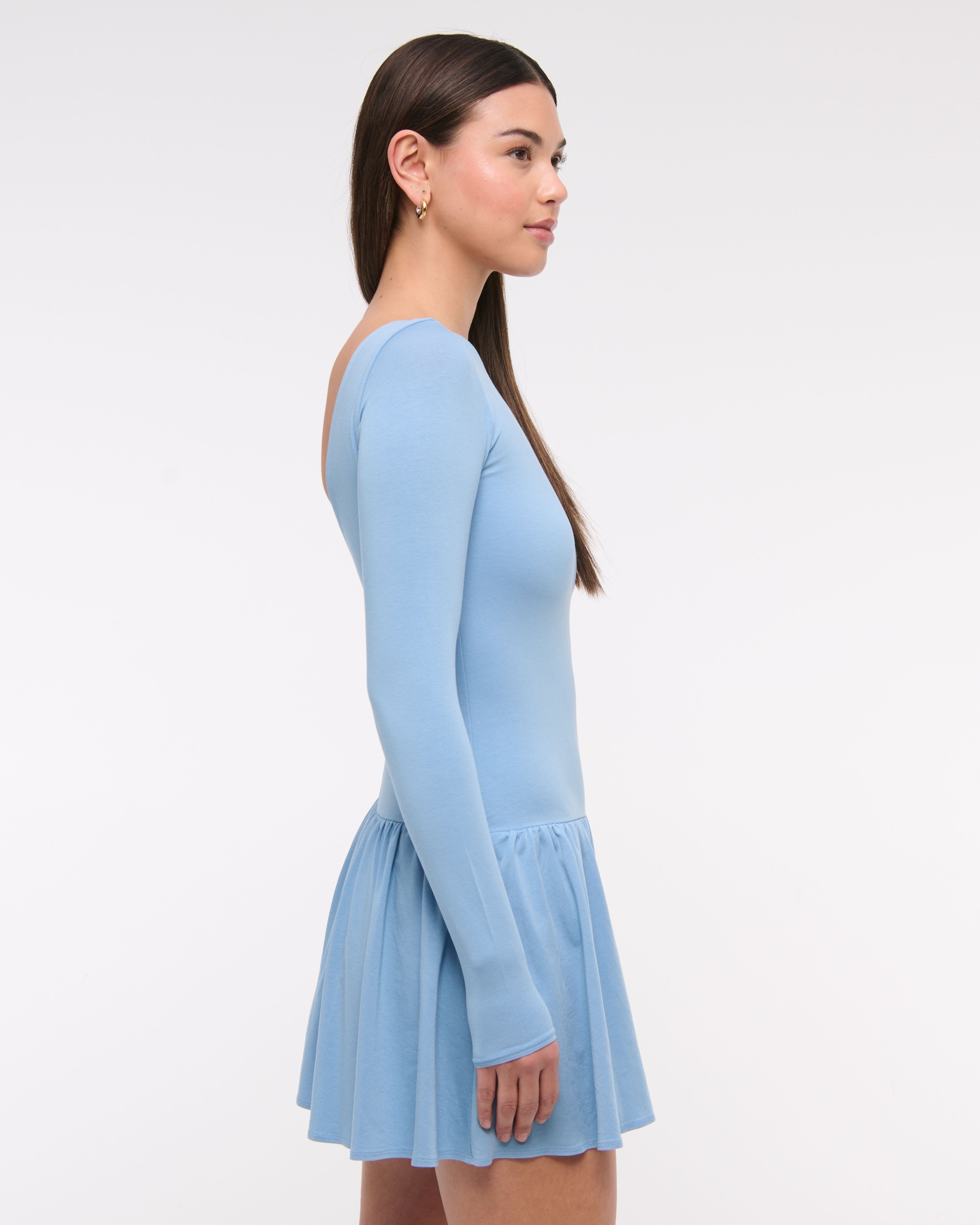 Drop-Waist Knit Skort