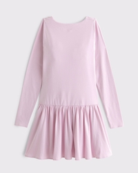 Drop-Waist Knit Skort