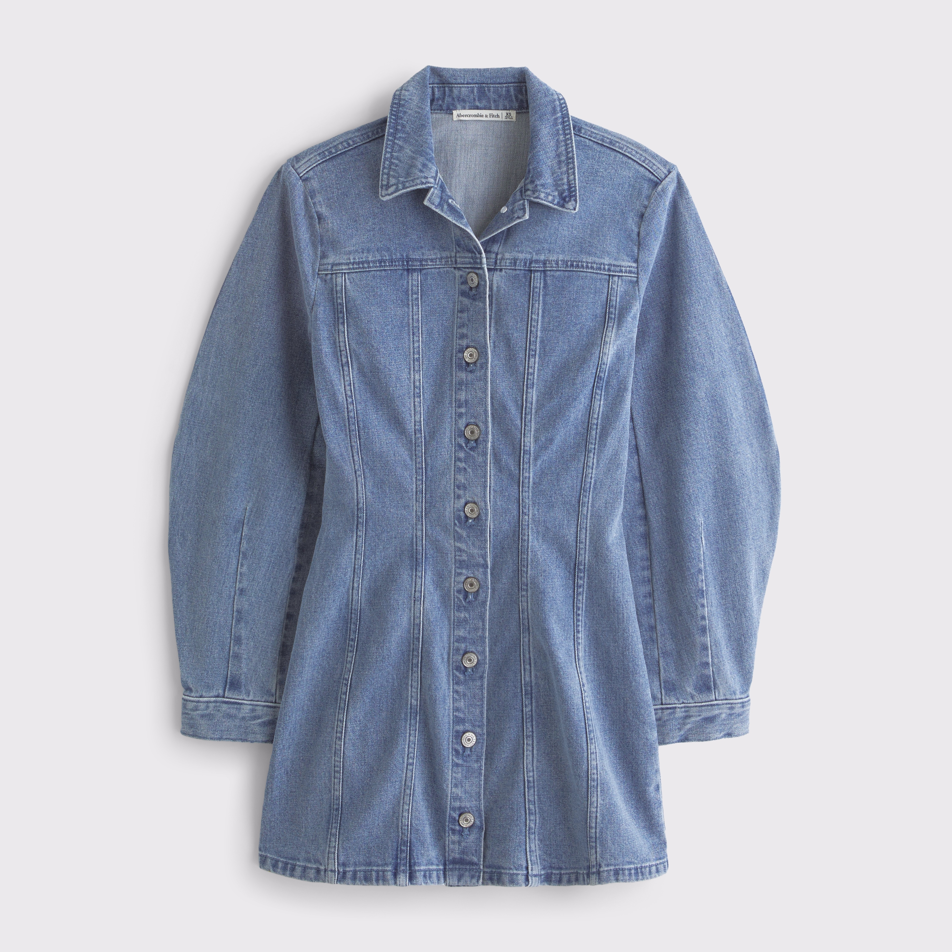 Women's Barrel Sleeve Denim Shirt Dress | Women's Dresses