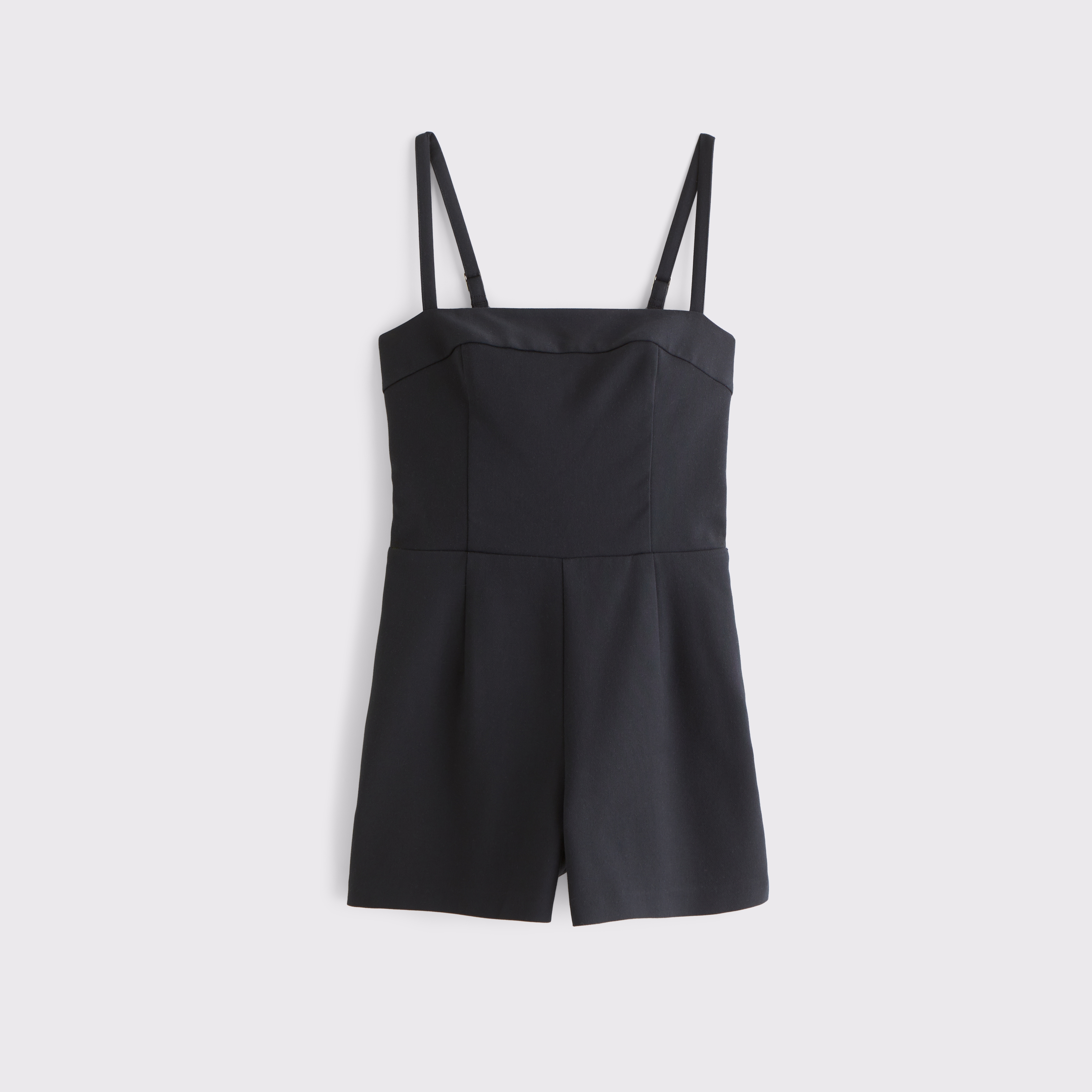 Abercrombie & Fitch Micro Short Tailored Romper In Black