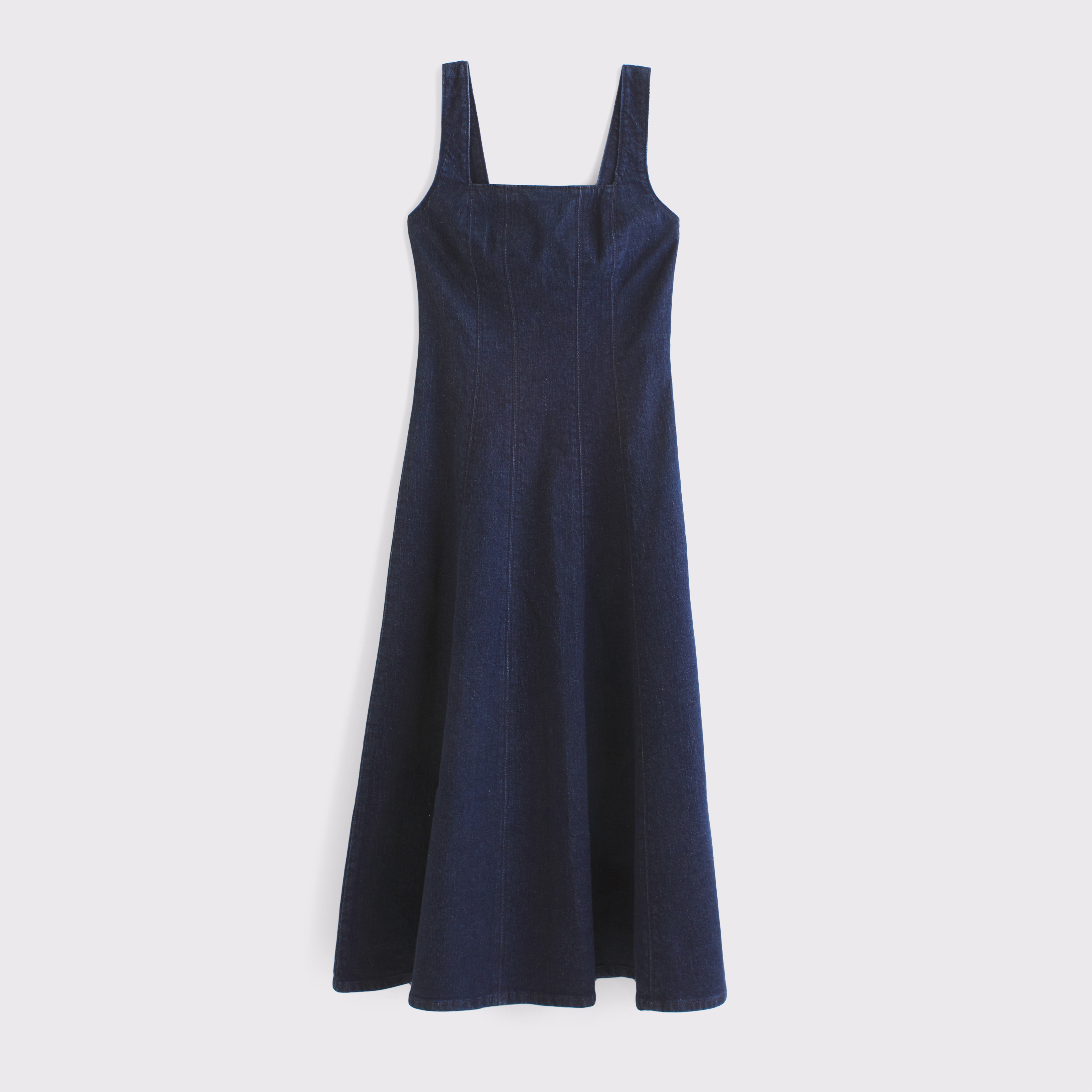 Abercrombie & Fitch The A&f Mila Denim Midi Dress In Blue