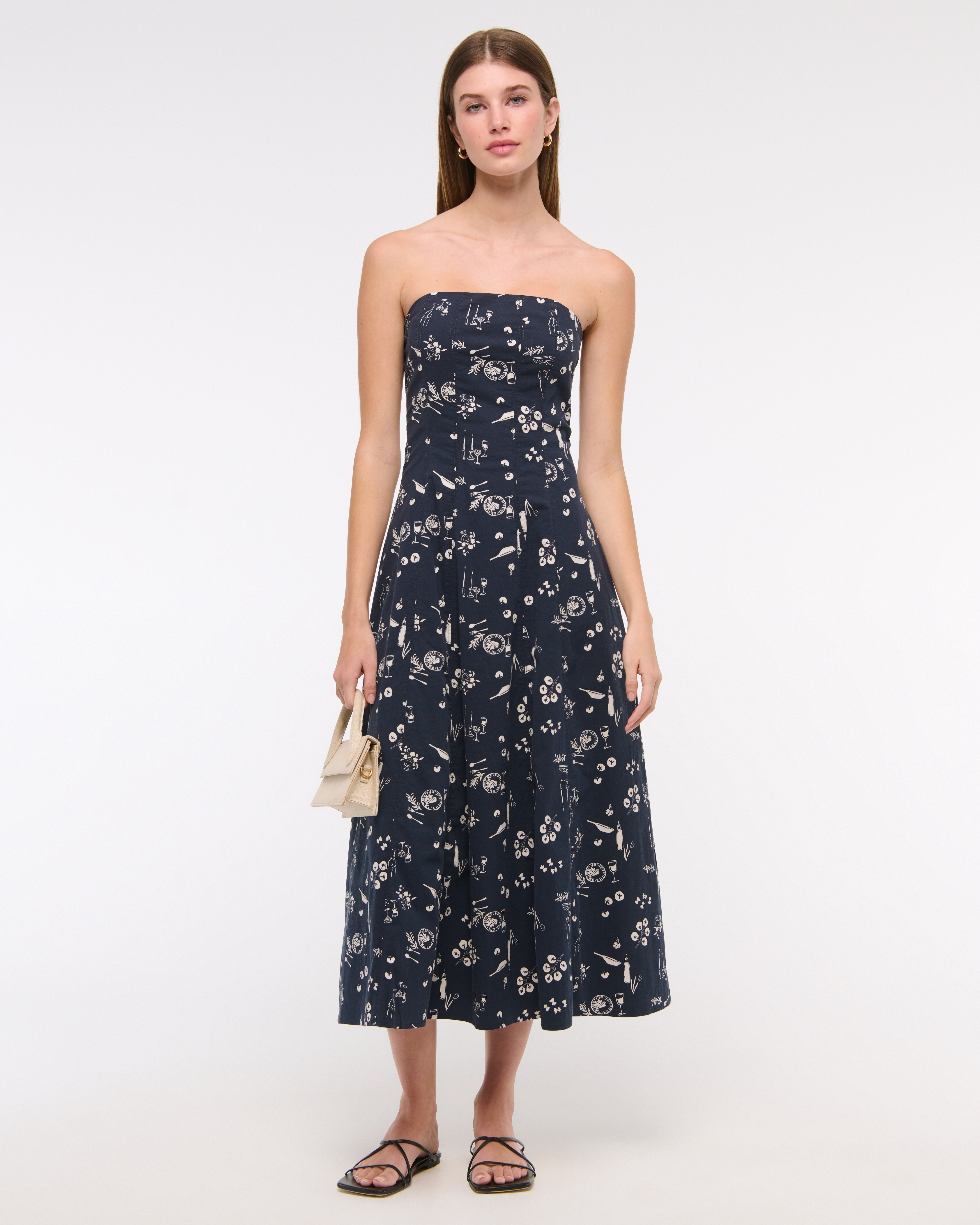 Женские платья Abercrombie & Fitch The A&F Mila Strapless Midi Dress — фото 2