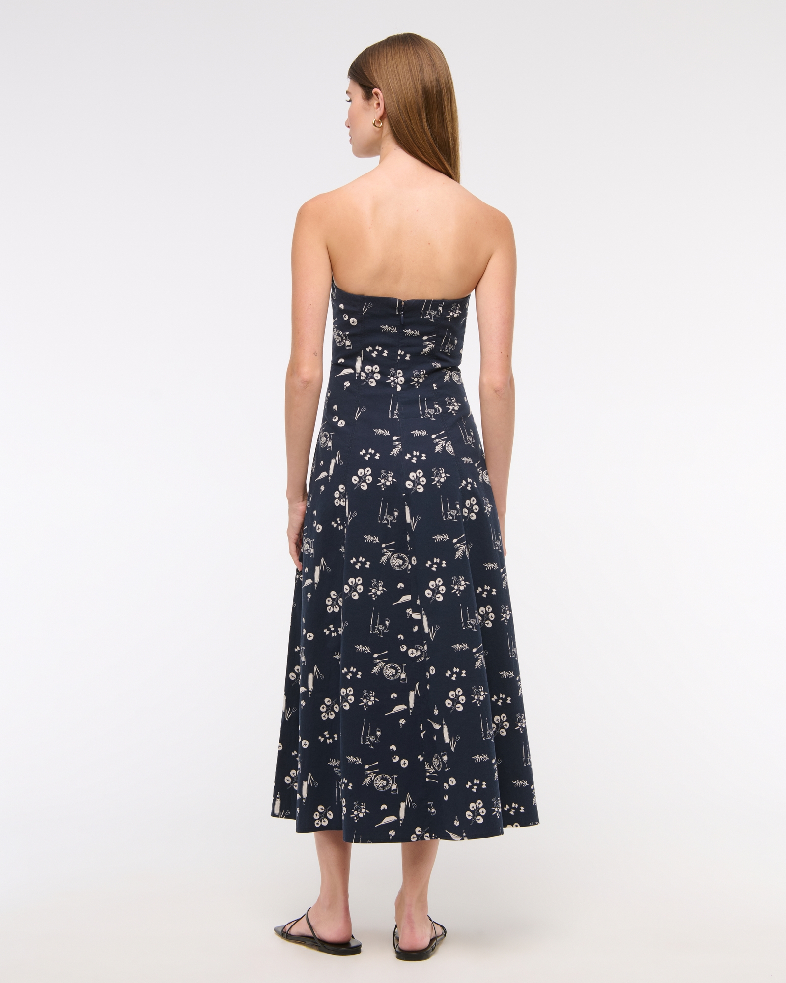 The A&F Mila Strapless Midi Dress